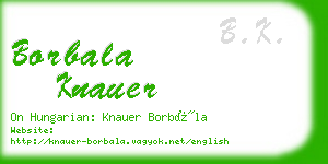 borbala knauer business card